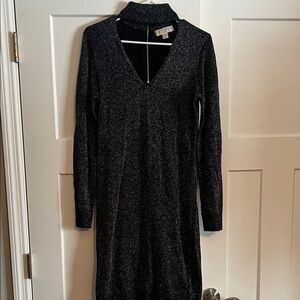MICHAEL Michael Kors Black Shimmer Long Sleeve Dress